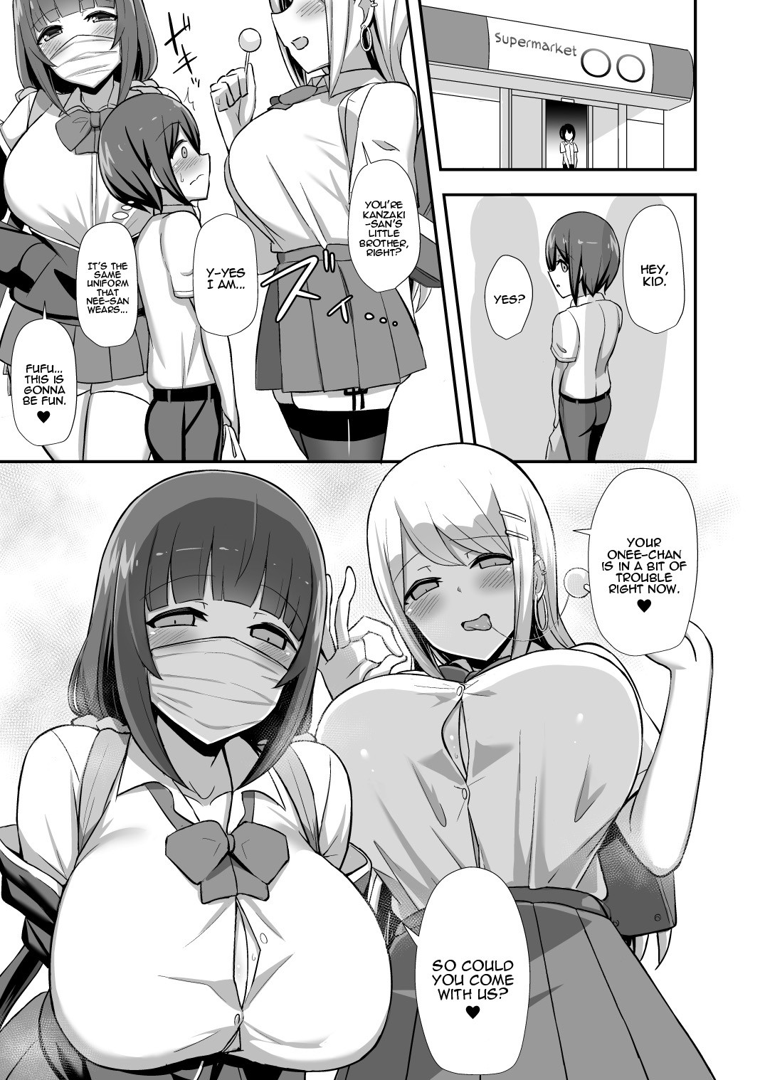 Hentai Manga Comic-Morality's Downfall -Little Brother Stolen by Lecher JK Gyaru Duo--v22m-Read-6